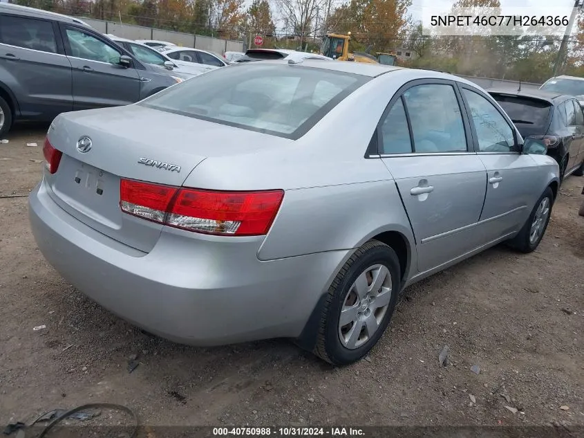 2007 Hyundai Sonata Gls VIN: 5NPET46C77H264366 Lot: 40750988