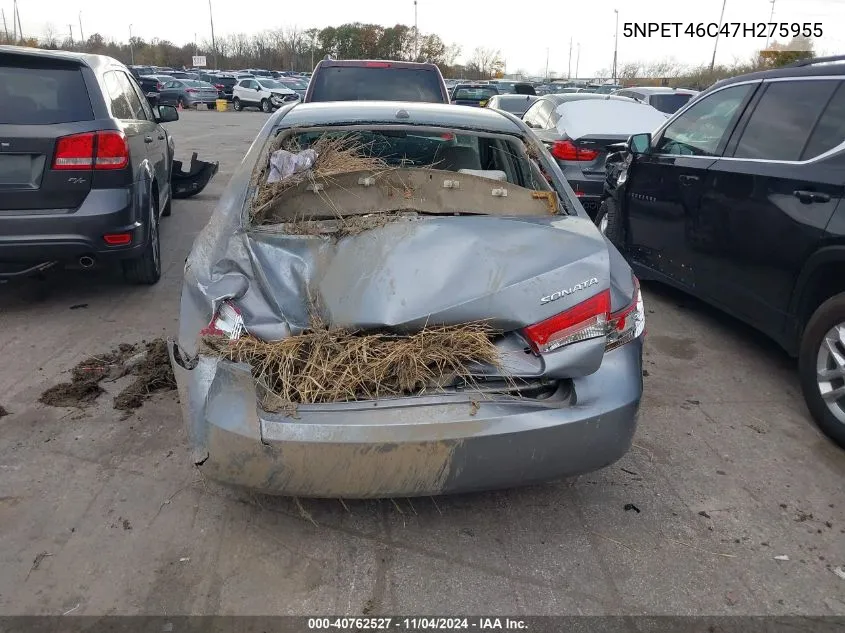 2007 Hyundai Sonata Gls VIN: 5NPET46C47H275955 Lot: 40762527