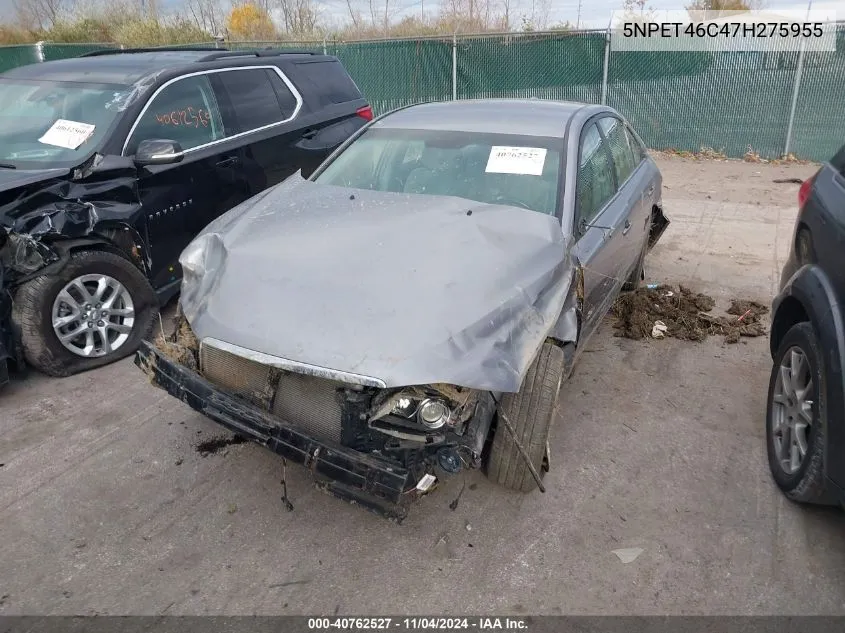 2007 Hyundai Sonata Gls VIN: 5NPET46C47H275955 Lot: 40762527