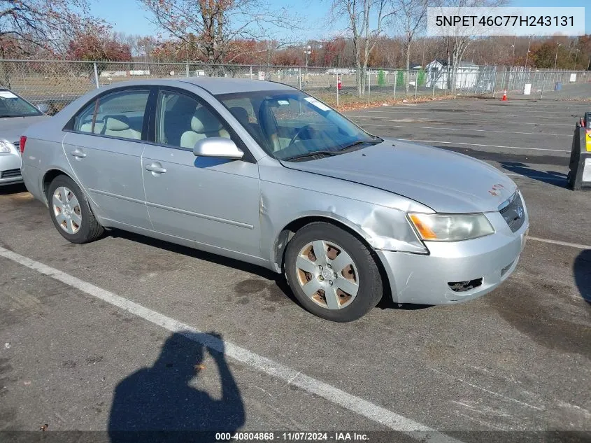 2007 Hyundai Sonata Gls VIN: 5NPET46C77H243131 Lot: 40804868