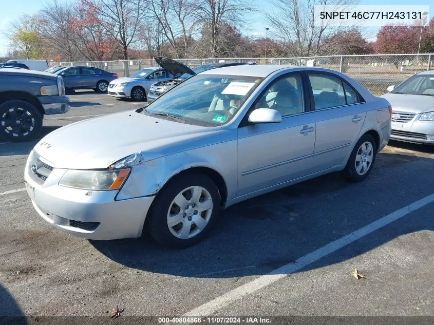 2007 Hyundai Sonata Gls VIN: 5NPET46C77H243131 Lot: 40804868