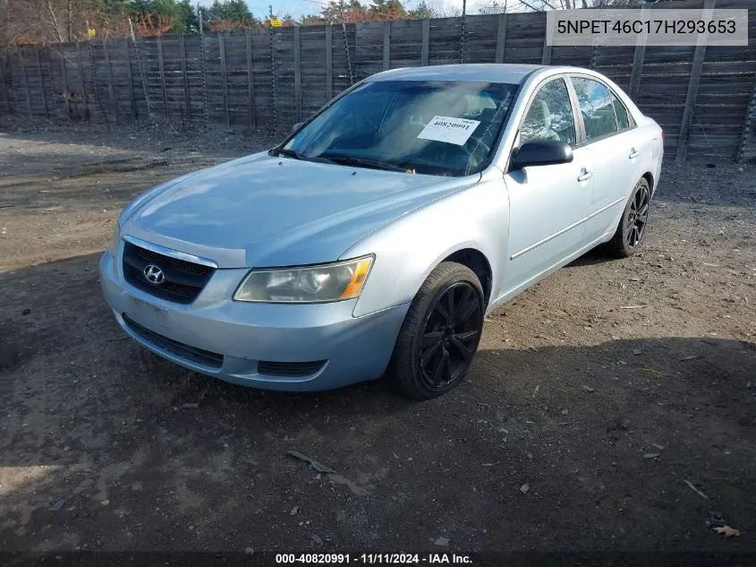 2007 Hyundai Sonata Gls VIN: 5NPET46C17H293653 Lot: 40820991