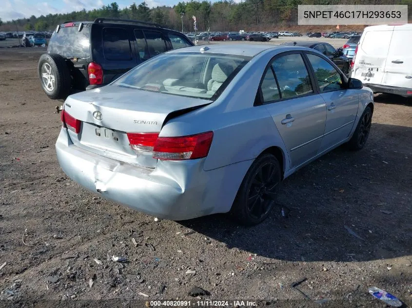 2007 Hyundai Sonata Gls VIN: 5NPET46C17H293653 Lot: 40820991