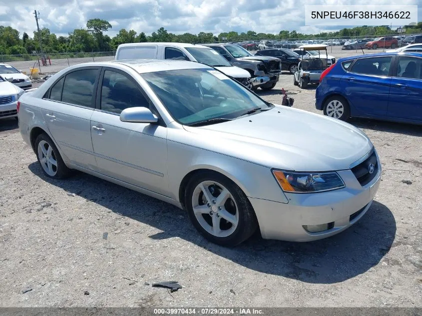 2008 Hyundai Sonata Limited V6/Se V6 VIN: 5NPEU46F38H346622 Lot: 39970434