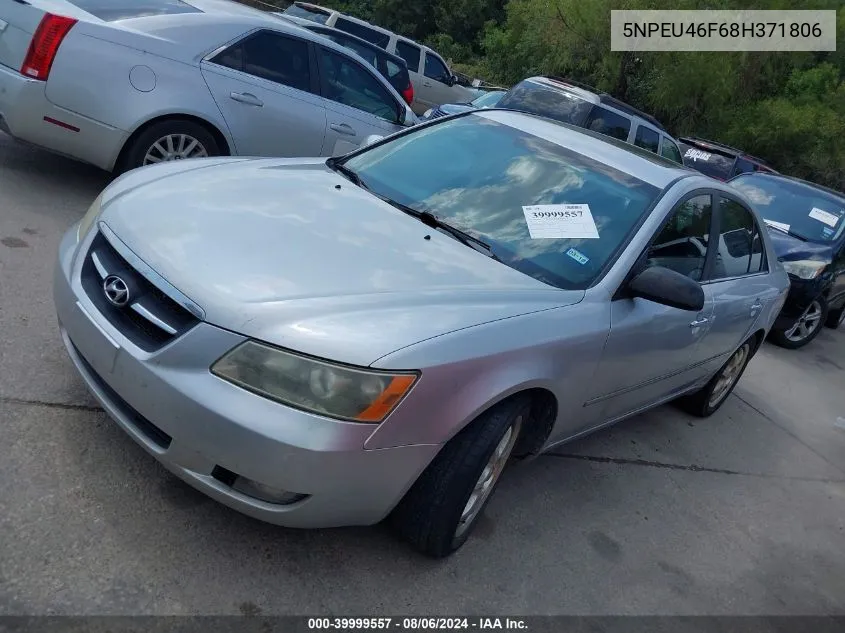 2008 Hyundai Sonata Limited V6/Se V6 VIN: 5NPEU46F68H371806 Lot: 39999557