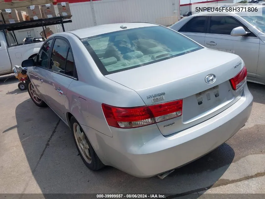 5NPEU46F68H371806 2008 Hyundai Sonata Limited V6/Se V6