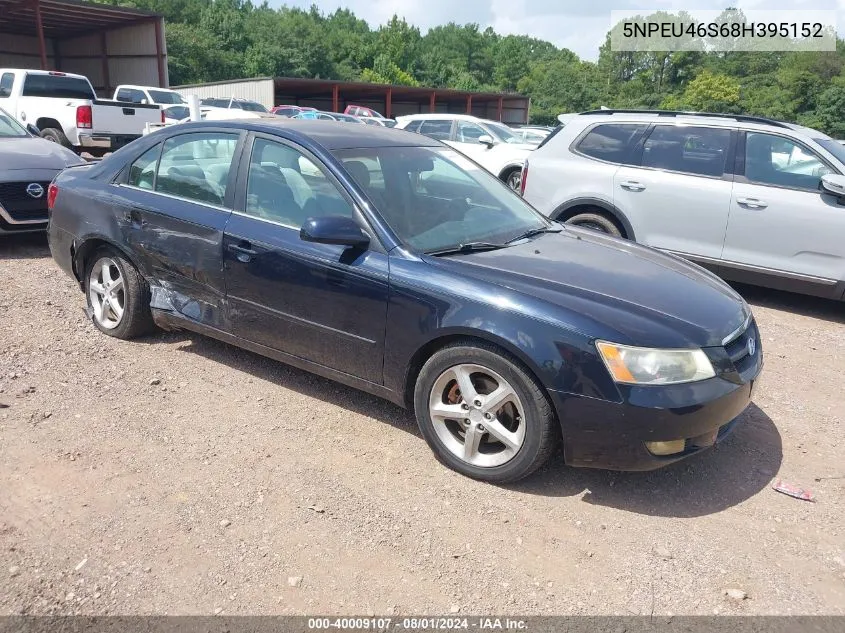 2008 Hyundai Sonata VIN: 5NPEU46S68H395152 Lot: 40009107