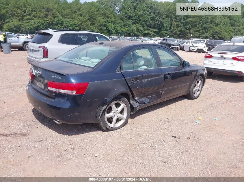 2008 Hyundai Sonata VIN: 5NPEU46S68H395152 Lot: 40009107