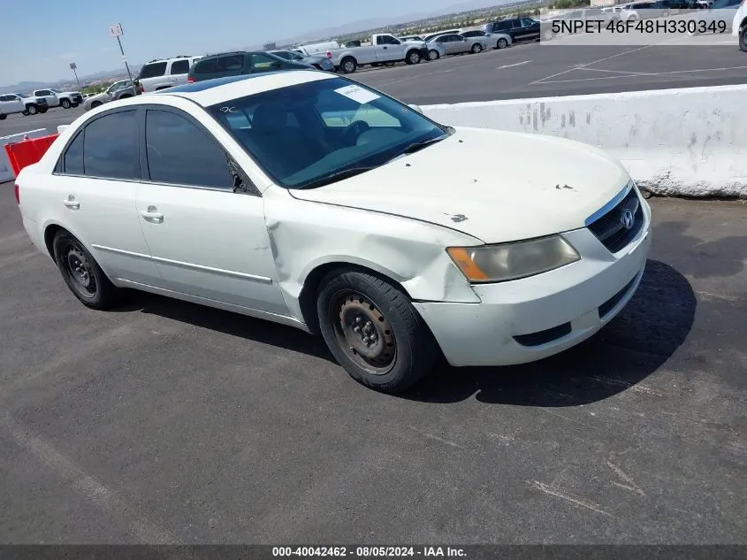 5NPET46F48H330349 2008 Hyundai Sonata Gls V6