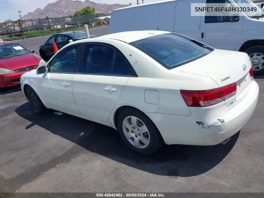 5NPET46F48H330349 2008 Hyundai Sonata Gls V6