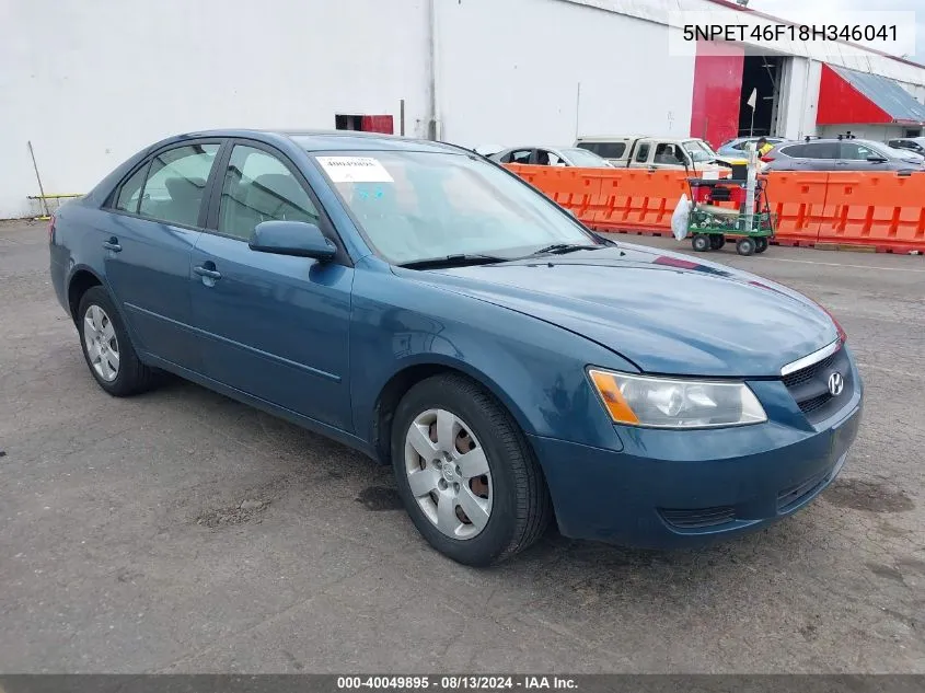 2008 Hyundai Sonata Gls V6 VIN: 5NPET46F18H346041 Lot: 40049895