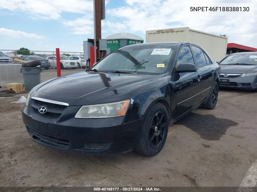 5NPET46F188388130 2008 Hyundai Sonata Gls V6