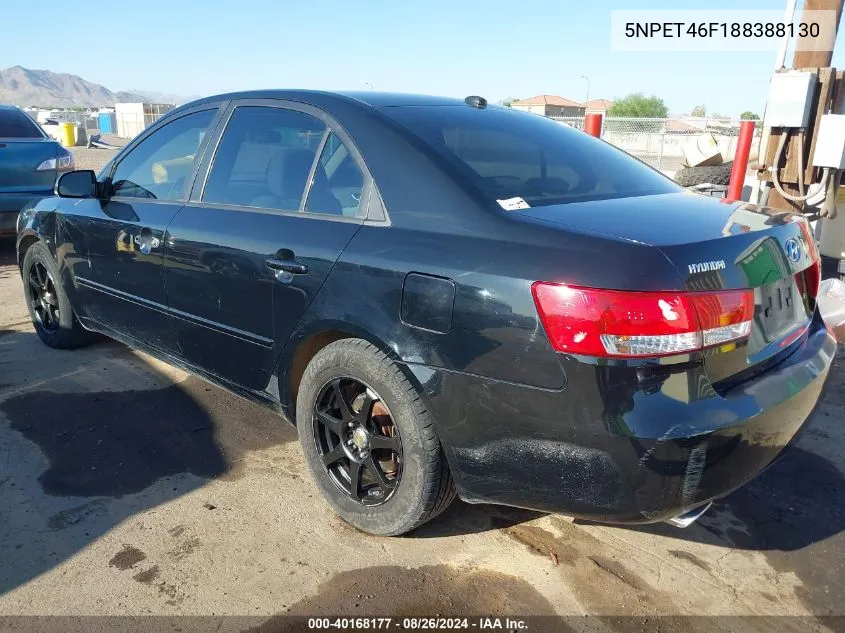 2008 Hyundai Sonata Gls V6 VIN: 5NPET46F188388130 Lot: 40168177