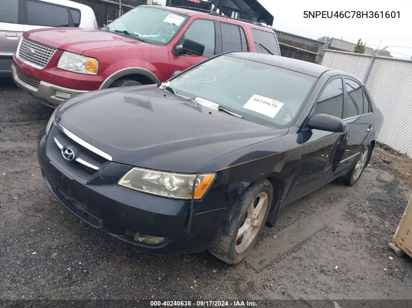 2008 Hyundai Sonata Limited/Se VIN: 5NPEU46C78H361601 Lot: 40240638