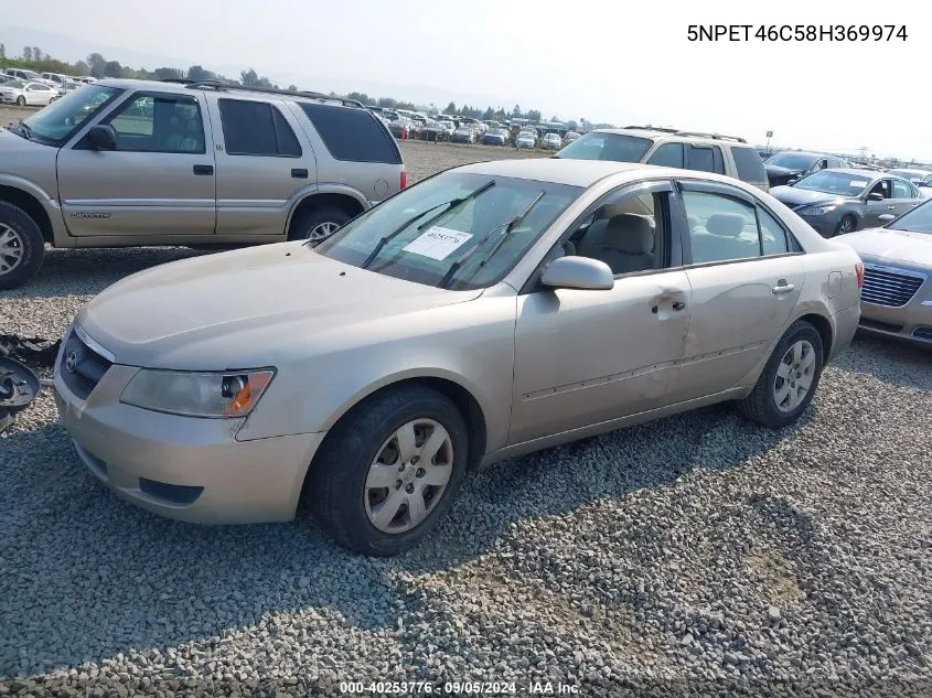 2008 Hyundai Sonata Gls VIN: 5NPET46C58H369974 Lot: 40253776