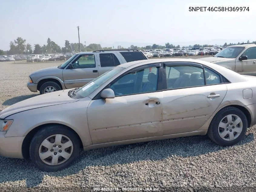 5NPET46C58H369974 2008 Hyundai Sonata Gls