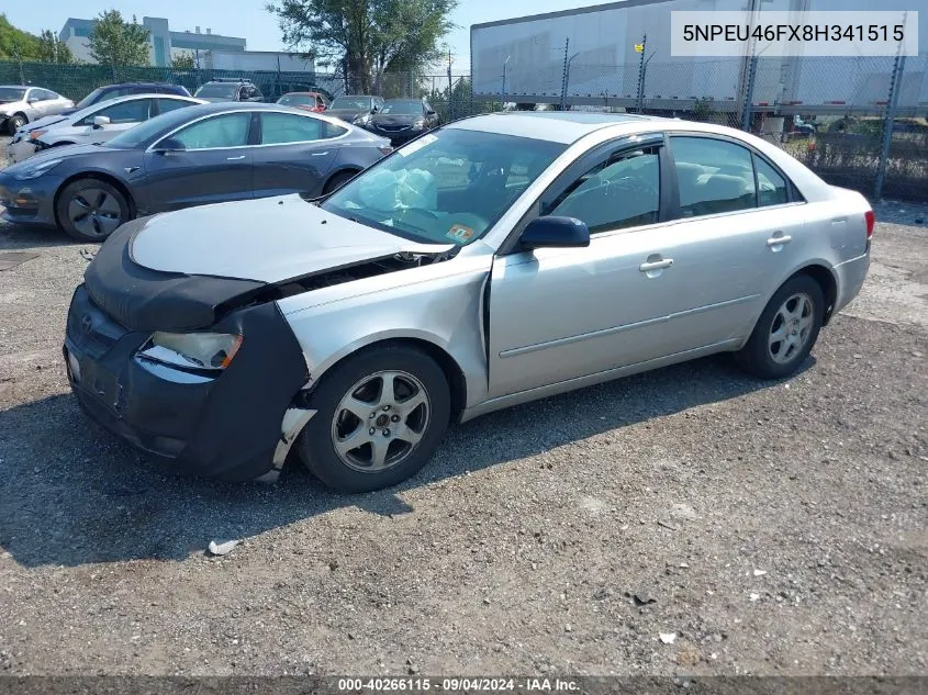 2008 Hyundai Sonata Limited V6/Se V6 VIN: 5NPEU46FX8H341515 Lot: 40266115