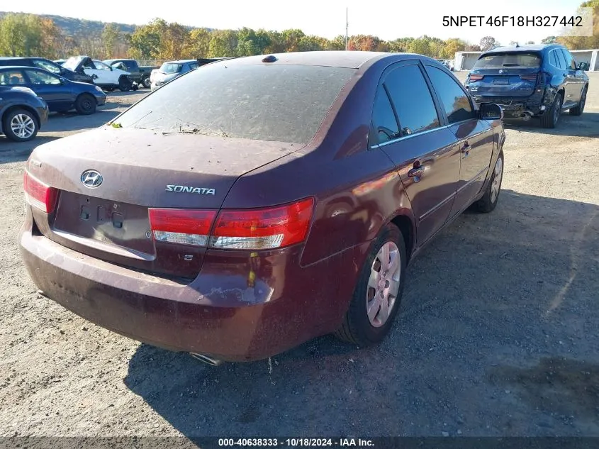 5NPET46F18H327442 2008 Hyundai Sonata Gls V6