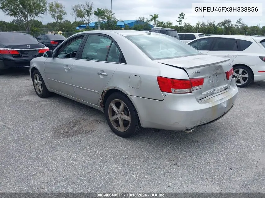 2008 Hyundai Sonata Limited V6/Se V6 VIN: 5NPEU46FX8H338856 Lot: 40640571