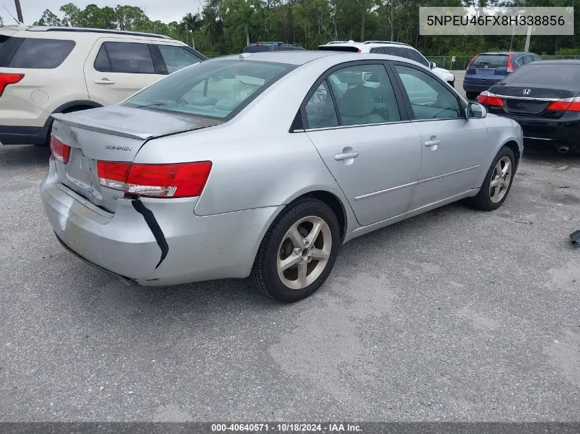 2008 Hyundai Sonata Limited V6/Se V6 VIN: 5NPEU46FX8H338856 Lot: 40640571