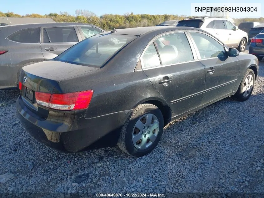 5NPET46C98H304304 2008 Hyundai Sonata Gls