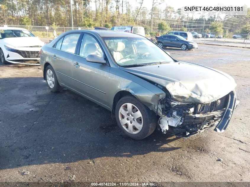 2008 Hyundai Sonata Gls VIN: 5NPET46C48H301181 Lot: 40742324