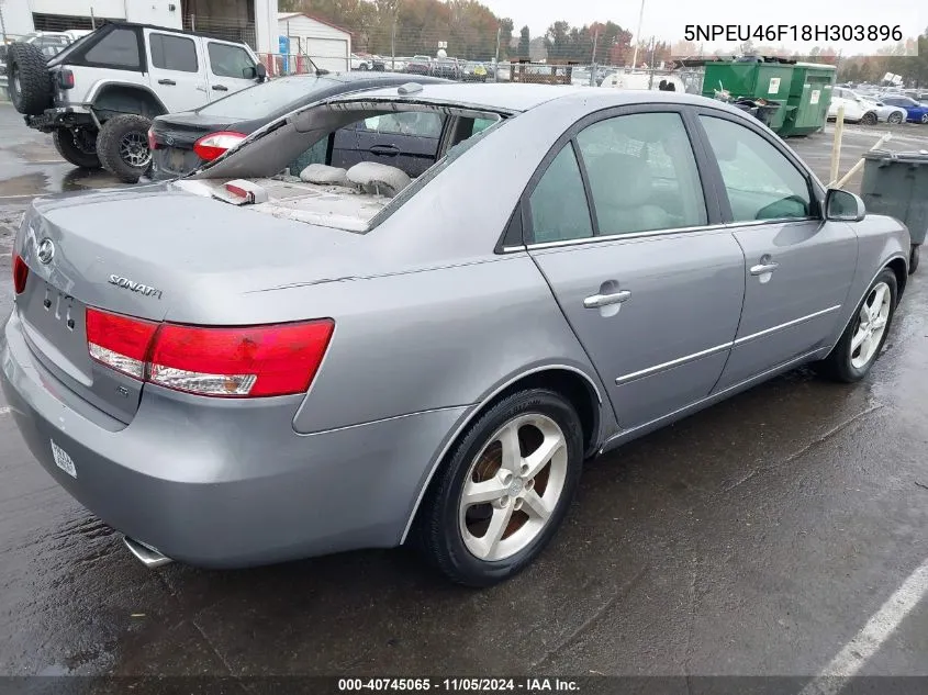 2008 Hyundai Sonata Limited V6/Se V6 VIN: 5NPEU46F18H303896 Lot: 40745065