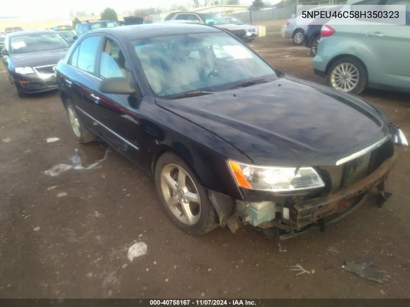 2008 Hyundai Sonata Limited/Se VIN: 5NPEU46C58H350323 Lot: 40758167