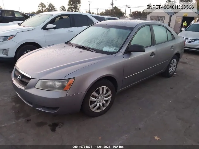 2008 Hyundai Sonata Gls VIN: 5NPET46C48H363566 Lot: 40761876