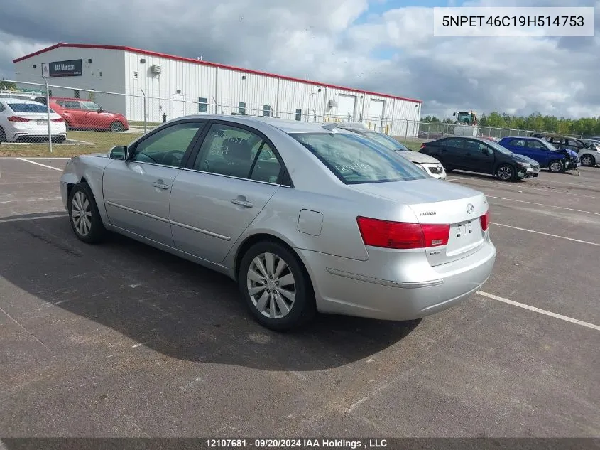 5NPET46C19H514753 2009 Hyundai Sonata