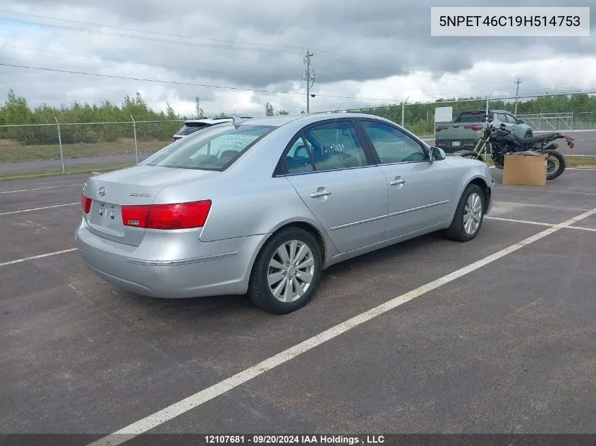 2009 Hyundai Sonata VIN: 5NPET46C19H514753 Lot: 12107681