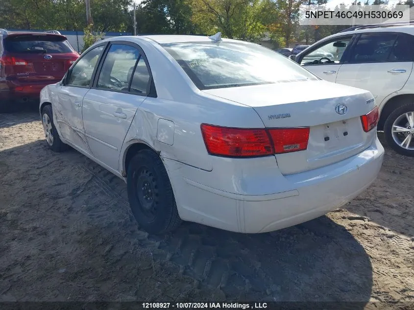 2009 Hyundai Sonata VIN: 5NPET46C49H530669 Lot: 12108927