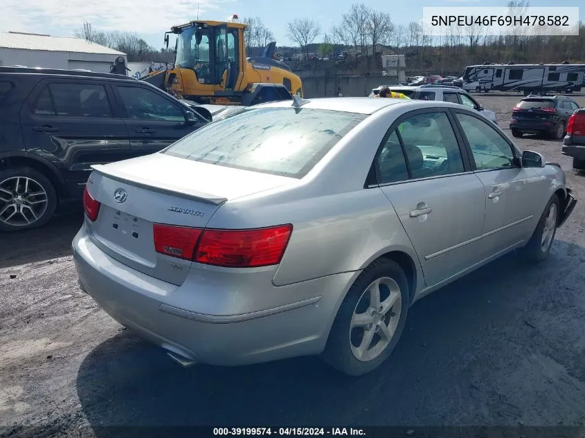 2009 Hyundai Sonata Se V6 VIN: 5NPEU46F69H478582 Lot: 39199574