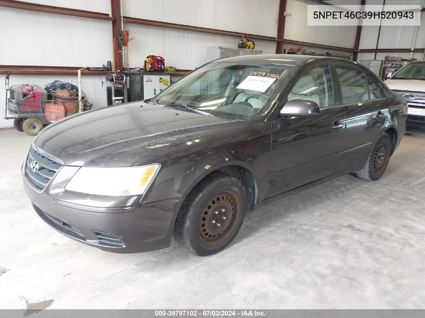 5NPET46C39H520943 2009 Hyundai Sonata Gls