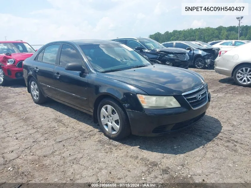 2009 Hyundai Sonata Gls VIN: 5NPET46C09H540437 Lot: 39866658