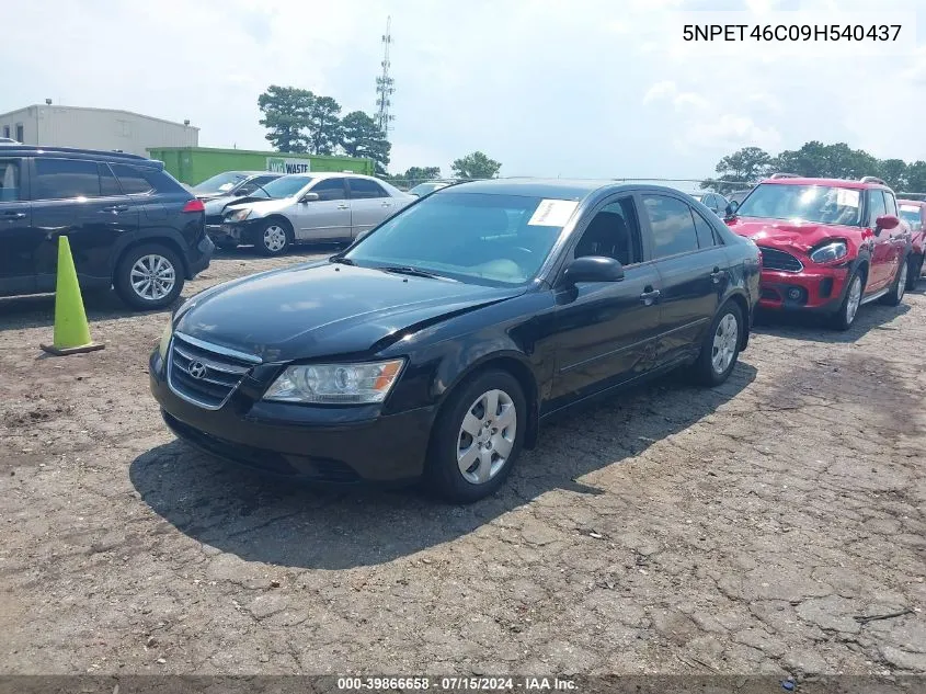 2009 Hyundai Sonata Gls VIN: 5NPET46C09H540437 Lot: 39866658