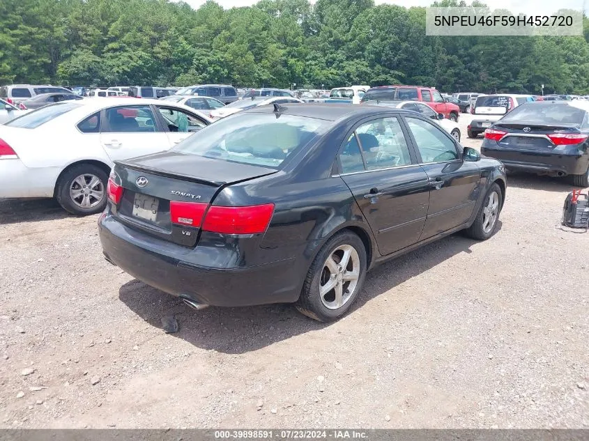 2009 Hyundai Sonata Se V6 VIN: 5NPEU46F59H452720 Lot: 39898591