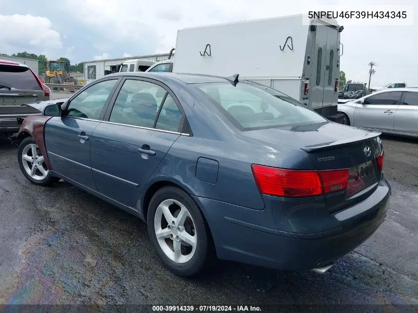 5NPEU46F39H434345 2009 Hyundai Sonata Se V6