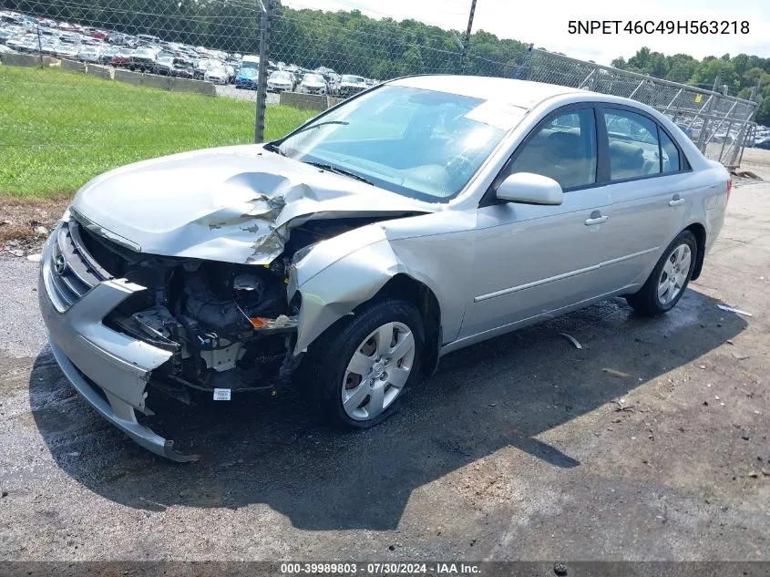 2009 Hyundai Sonata Gls VIN: 5NPET46C49H563218 Lot: 39989803