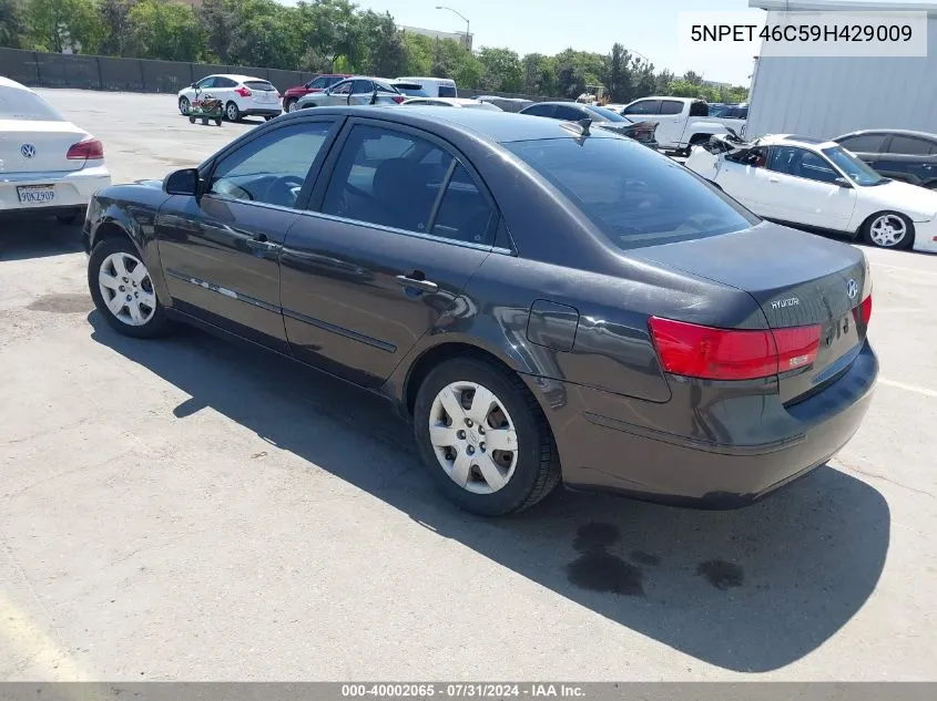 2009 Hyundai Sonata Gls VIN: 5NPET46C59H429009 Lot: 40002065