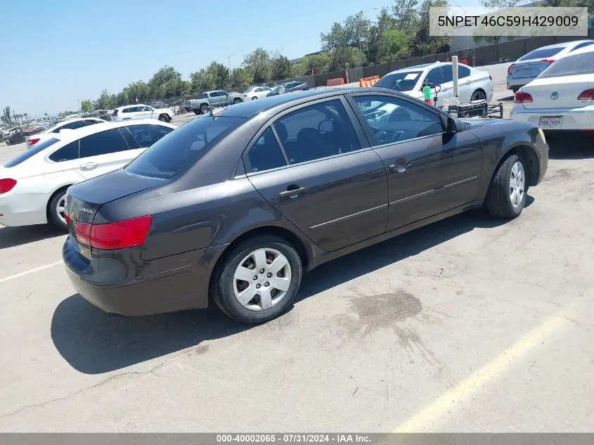 2009 Hyundai Sonata Gls VIN: 5NPET46C59H429009 Lot: 40002065