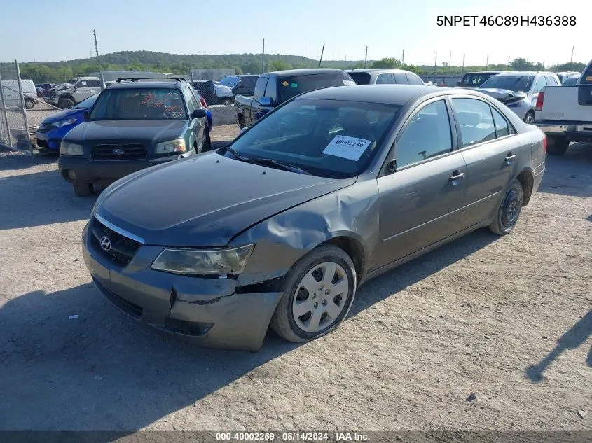 5NPET46C89H436388 2009 Hyundai Sonata Gls