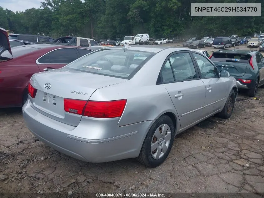 2009 Hyundai Sonata Gls VIN: 5NPET46C29H534770 Lot: 40040979