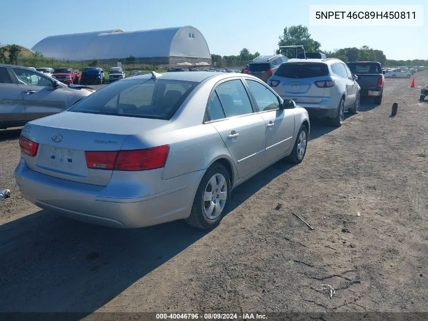 2009 Hyundai Sonata Gls VIN: 5NPET46C89H450811 Lot: 40046796