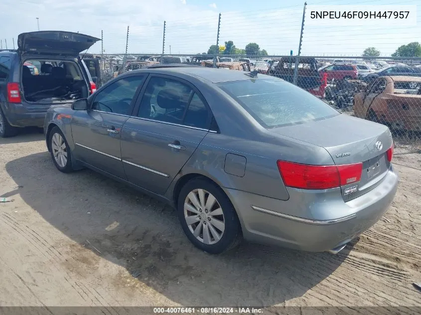 2009 Hyundai Sonata Limited V6 VIN: 5NPEU46F09H447957 Lot: 40076461