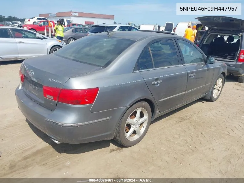 2009 Hyundai Sonata Limited V6 VIN: 5NPEU46F09H447957 Lot: 40076461