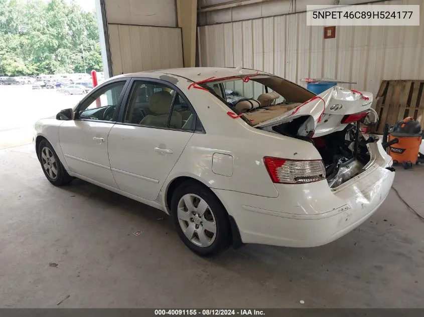 2009 Hyundai Sonata Gls VIN: 5NPET46C89H524177 Lot: 40091155