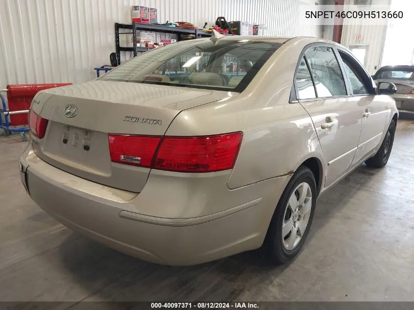 2009 Hyundai Sonata Gls VIN: 5NPET46C09H513660 Lot: 40097371