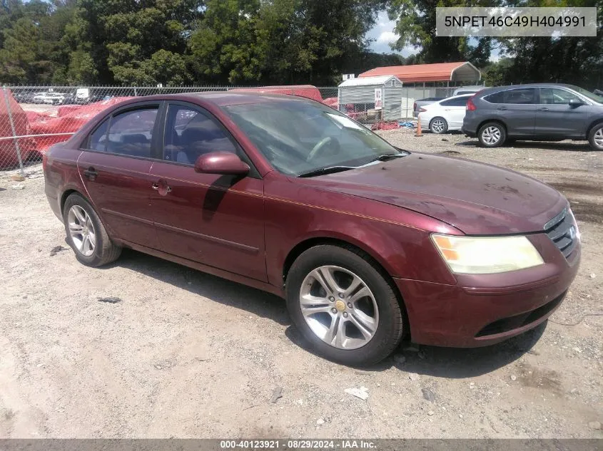 2009 Hyundai Sonata Gls VIN: 5NPET46C49H404991 Lot: 40123921