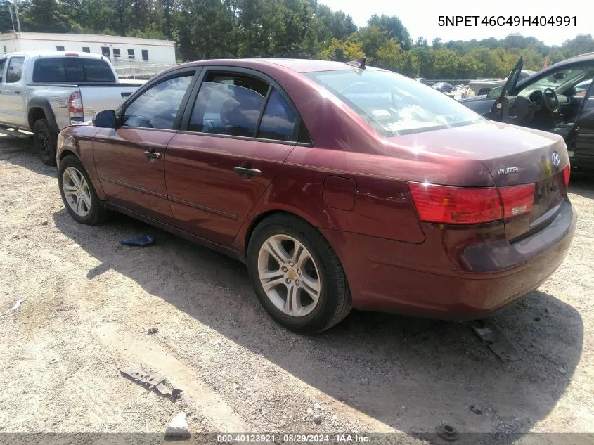 2009 Hyundai Sonata Gls VIN: 5NPET46C49H404991 Lot: 40123921